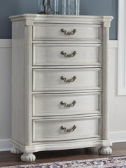 Prime Furniture - Ashley Furniture - Montelaine Bedroom - Three Drawer Night Stand / Antique White - B795-93