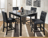 Prime Furniture - Ashley Furniture - Maysville Dining Room - Square Counter TBL Set (5/CN) / Black - D154-223