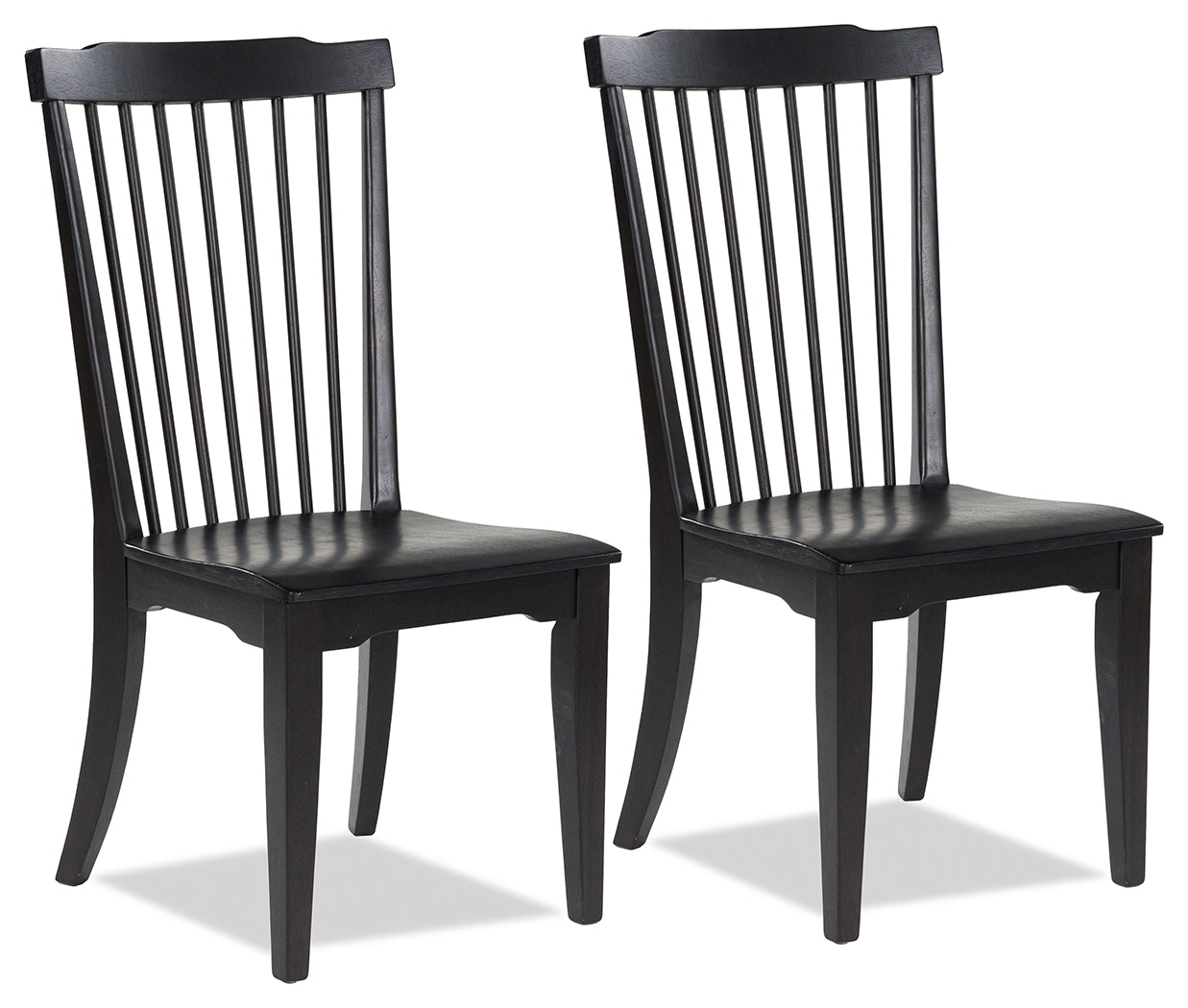 Prime Furniture - Ashley Furniture - Brenkerton Dining Chair (Set of 2) - Dining Chair (Set of 2) / Black - PCD591-01X2