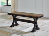 Prime Furniture - Ashley Furniture - Wildenauer Dining Room - Dining Room Buffet / Brown/Black / 59"W x 18"D x 37"H - D634-80