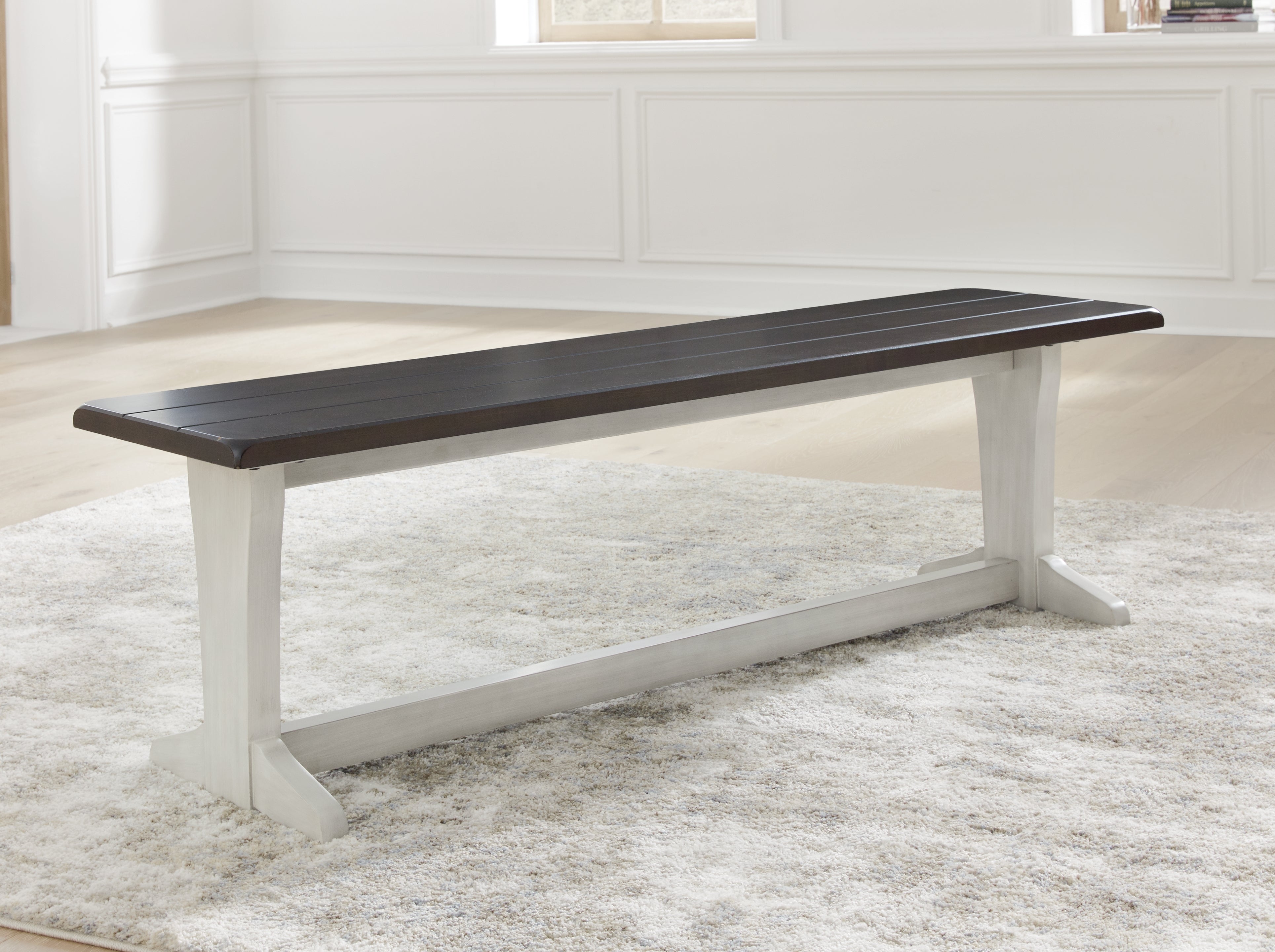 Prime Furniture - Ashley Furniture - Darborn Dining Room - Dining Table / Gray/Brown / 40"W x 78"D x 30"H - D796D3