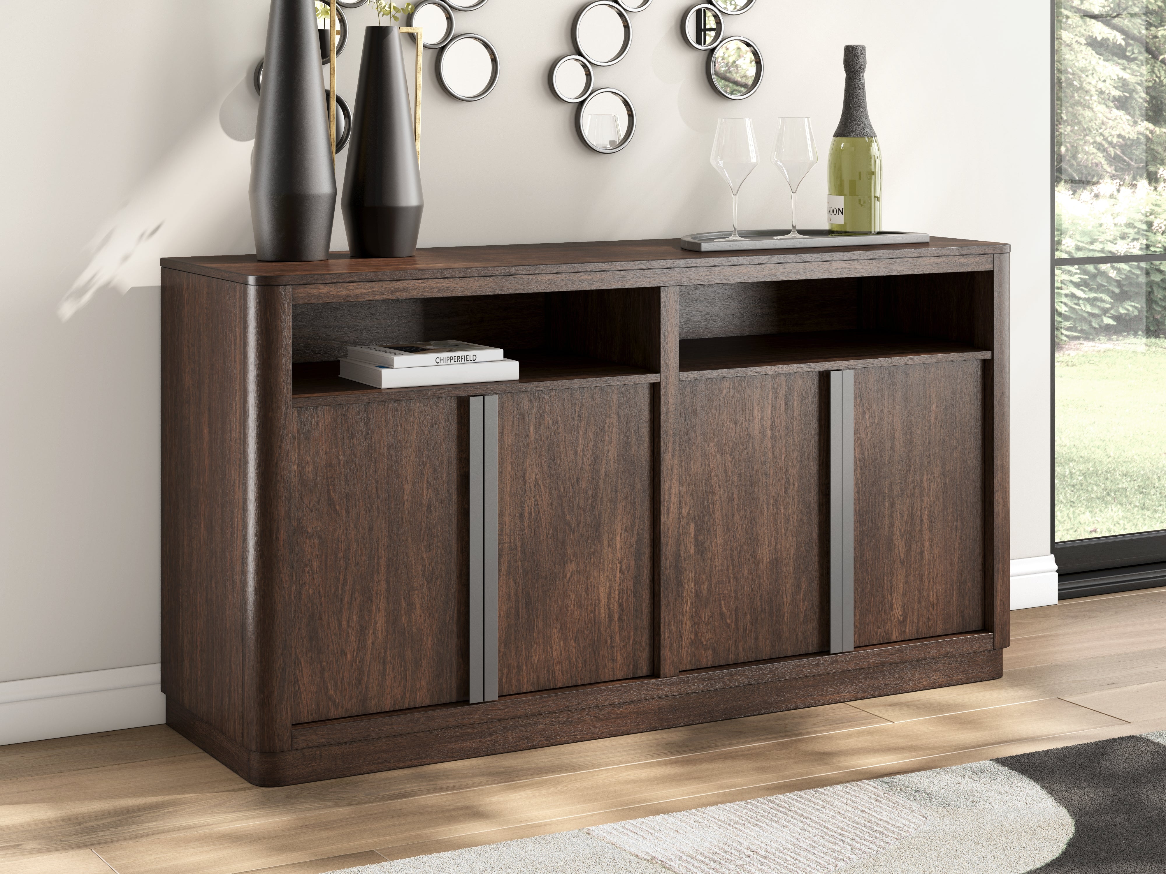 Prime Furniture - Ashley Furniture - Dilenno Dining Server - Dining Room Server / Dark Brown - PCD857-60