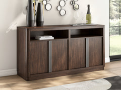 Prime Furniture - Ashley Furniture - Dilenno Dining Server - Dining Room Server / Dark Brown - PCD857-60