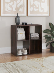Prime Furniture - Ashley Furniture - Glosmount Four Cube Organizer - Four Cube Organizer / Cherry/Light Brown - EA1055-2X2