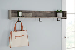 Prime Furniture - Ashley Furniture - Neilsville Wall Decor - Wall Mounted Coat Rack w/Shelf / Multi Gray - EA2120-151