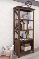 Prime Furniture - Ashley Furniture - Baldridge Bookcase - Large Bookcase / Rustic Brown - H675-17