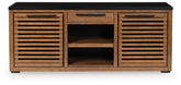Prime Furniture - Ashley Furniture - Kallari Bookcase - Credenza / Warm Brown/Black - H737-60
