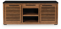Prime Furniture - Ashley Furniture - Kallari Bookcase - Credenza / Warm Brown/Black - H737-60