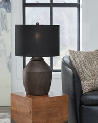 Prime Furniture - Ashley Furniture - Naareman Lighting - 2-Piece Lamp Set / Metallic Black - L100804X2