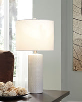 Prime Furniture - Ashley Furniture - Steuben Lighting - Ceramic Table Lamp (Set of 2) / White - L177904