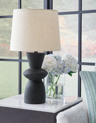 Prime Furniture - Ashley Furniture - Scarbot Lighting - Paper Table Lamp (Set of 2) / Distressed Black - L243354