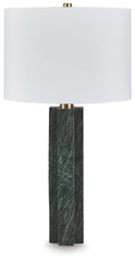 Prime Furniture - Ashley Furniture - Keegan Lighting - Marble Table Lamp (1/CN) / Green - L429084
