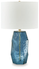 Prime Furniture - Ashley Furniture - Tallow Lighting - Glass Table Lamp (1/CN) / Blue - L430854