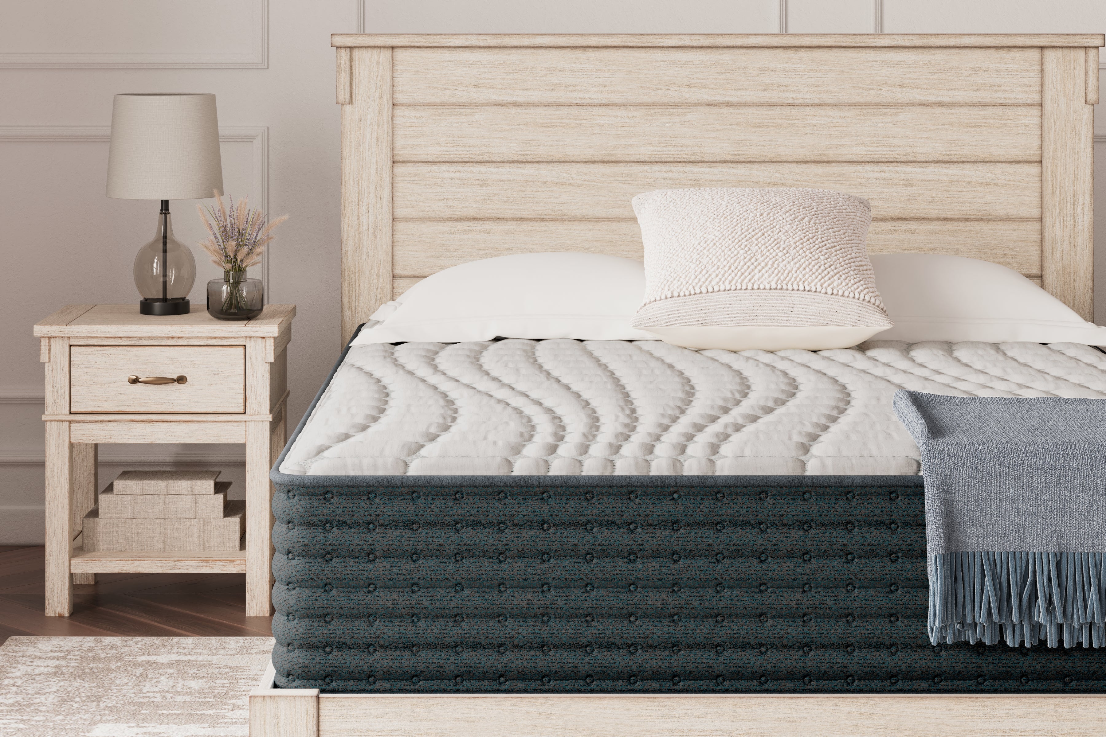 Prime Furniture - Ashley Furniture - Hybrid 1300 Mattresses - California King / White - M43651