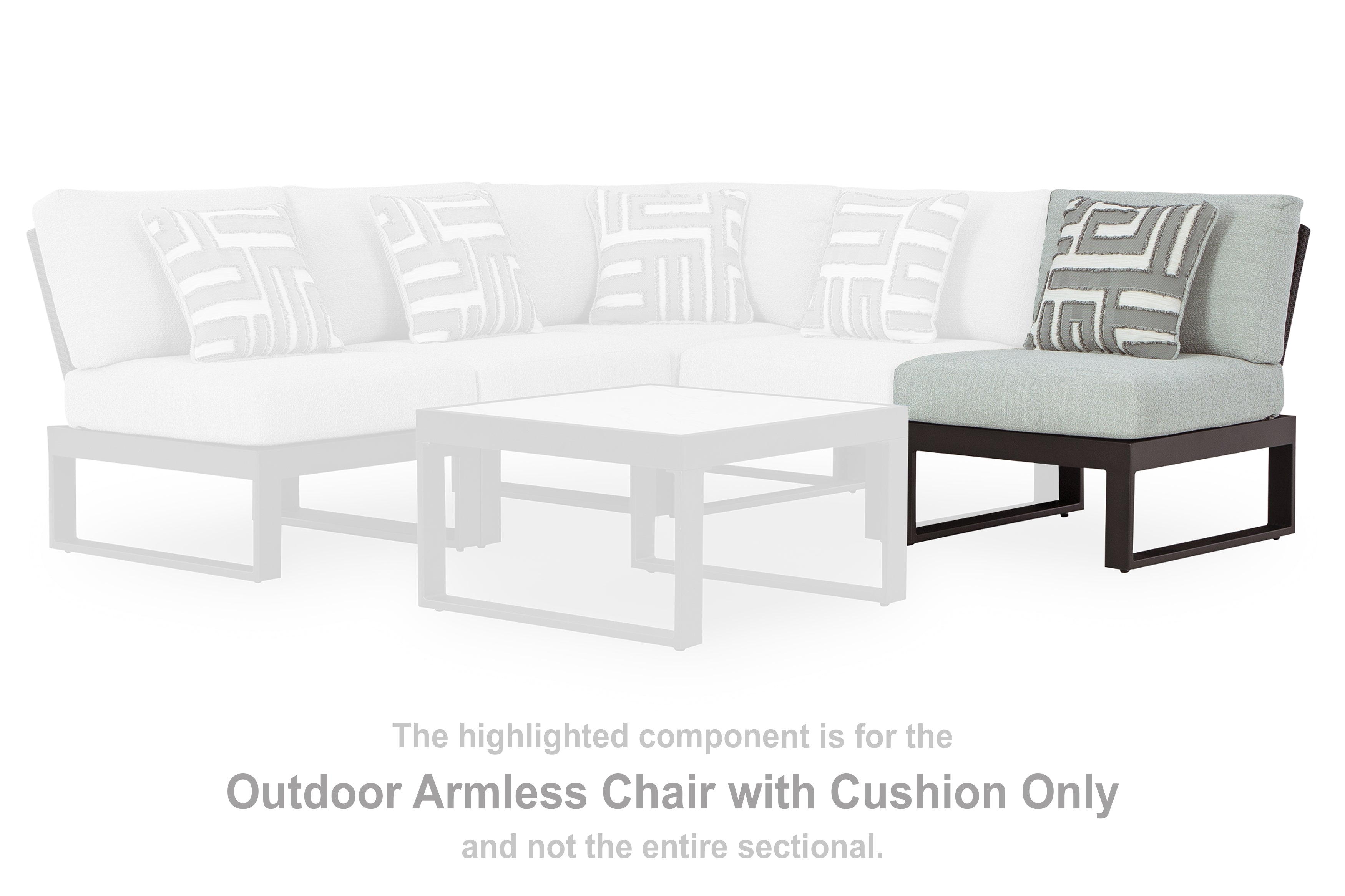 Prime Furniture - Ashley Furniture - Beachloft Outdoor - 4-Piece Outdoor Sectional / Black/Gray - P490P7