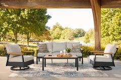 Prime Furniture - Ashley Furniture - Carmel Highlands Outdoor - Sofa/Chairs/Table Set (4/CN) - PCP513-081