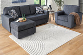 Prime Furniture - Ashley Furniture - Lambworth Rug - 7'10" x 10' Rug / Gray/Cream - R405341
