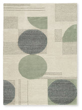 Prime Furniture - Ashley Furniture - Dallane Rug - 5' x 7' Rug / Linen/Blue/Green - R406352