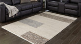 Prime Furniture - Ashley Furniture - Barus Rug - 8' x 10' Rug / Beige/Brown/Gray - R406401