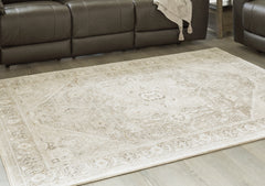 Prime Furniture - Ashley Furniture - Gatwell Rug - 8' x 10' Rug / Ivory/Gray/Tan - R406511