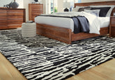 Prime Furniture - Ashley Furniture - Bramshaw Rug - 10' x 14' Rug / Black/Ivory - R406760