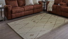Prime Furniture - Ashley Furniture - Guyford Rug - 5' x 7' Rug / Beige/Brown - R406872