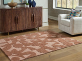 Prime Furniture - Ashley Furniture - Perrenton Rug - 5' x 7' Rug / Clay - R407202