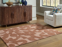 Prime Furniture - Ashley Furniture - Perrenton Rug - 5' x 7' Rug / Clay - R407202