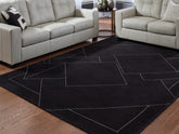 Prime Furniture - Ashley Furniture - Marav Rug - 5' x 7' Area Rug / Black/White - R407532