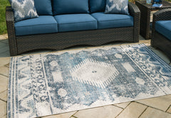 Prime Furniture - Ashley Furniture - Daddridge Rug - 8' x 10' Rug / Blue/Gray/Ivory - R900101