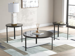Prime Furniture - Ashley Furniture - Dorylin Table (Set of 3) - Occasional Table Set (3/CN) / Black - T139-13