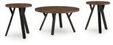 Prime Furniture - Ashley Furniture - Elbrynn Table (Set of 3) - Occasional Table Set (3/CN) / Brown/Black - T153-13