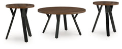 Prime Furniture - Ashley Furniture - Elbrynn Table (Set of 3) - Occasional Table Set (3/CN) / Brown/Black - T153-13