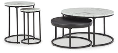 Prime Furniture - Ashley Furniture - Jusmour Table (Set of 4) - Occasional Nesting TBL (4/CN) / Black/White - T161-14