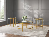 Prime Furniture - Ashley Furniture - Pearlox Table (Set of 3) - Occasional Table Set (3/CN) / Gold - T173-13