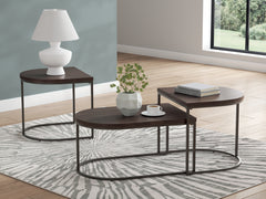 Prime Furniture - Ashley Furniture - Vanmore Table (Set of 3) - Occasional Table Set (3/CN) / Dark Brown - T199-13