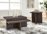 Prime Furniture - Ashley Furniture - Zendex Table (Set of 2) - Occasional Table Set (Set of 2) / Brown - T304-12