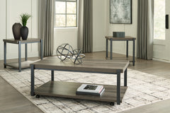 Prime Furniture - Ashley Furniture - Wilmaden Table (Set of 3) - Occasional Table Set (3/CN) / Gray/Black - T393-13