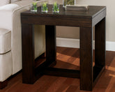 Prime Furniture - Ashley Furniture - Watson End Table - Square End Table / Dark Brown - T481-2