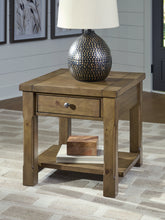 Prime Furniture - Ashley Furniture - Vandenmore End Table - Rectangular End Table / Medium Brown - T539-3