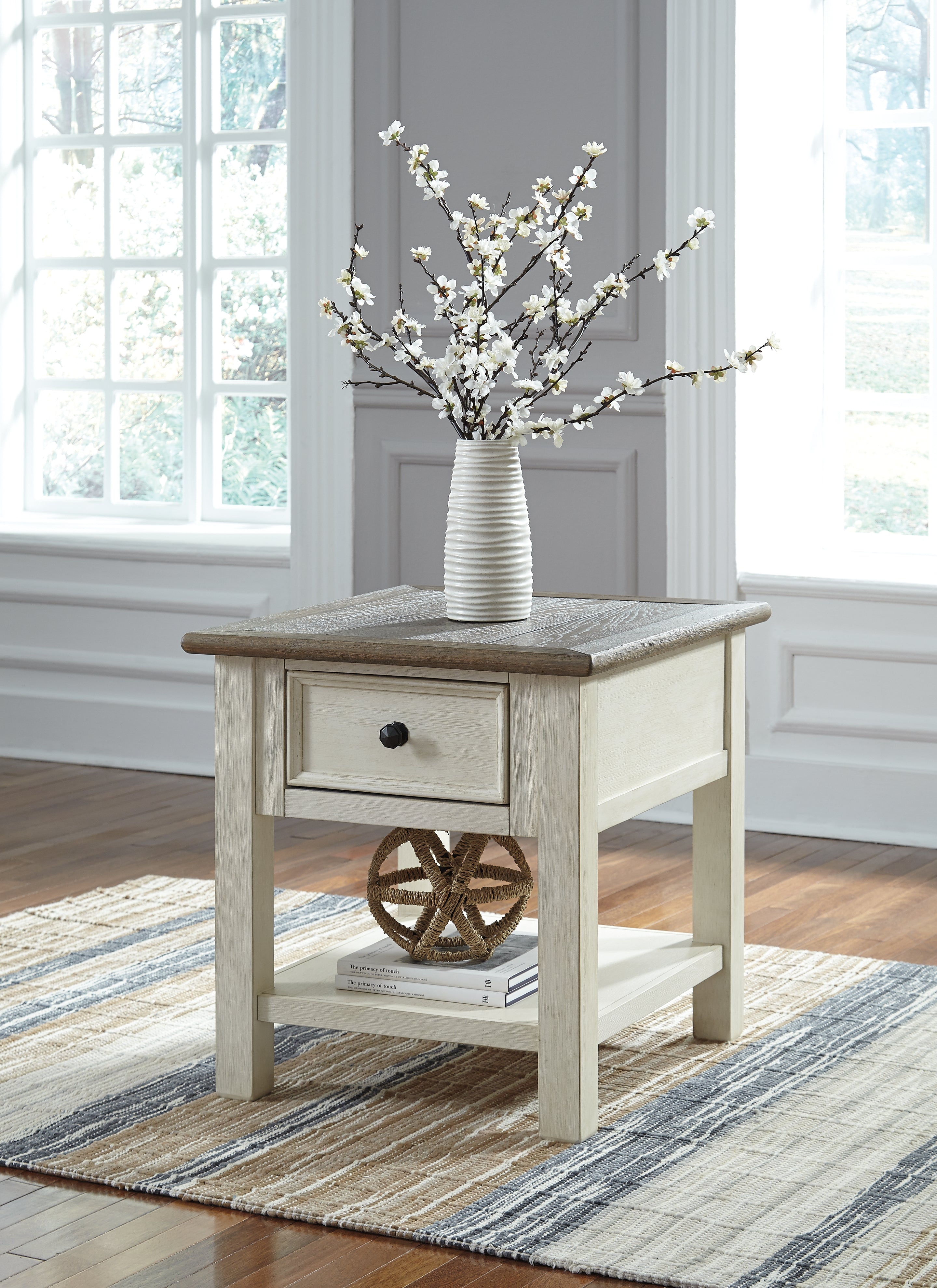 Prime Furniture - Ashley Furniture - Bolanburg End Table - Rectangular End Table / Two-tone - T637-3