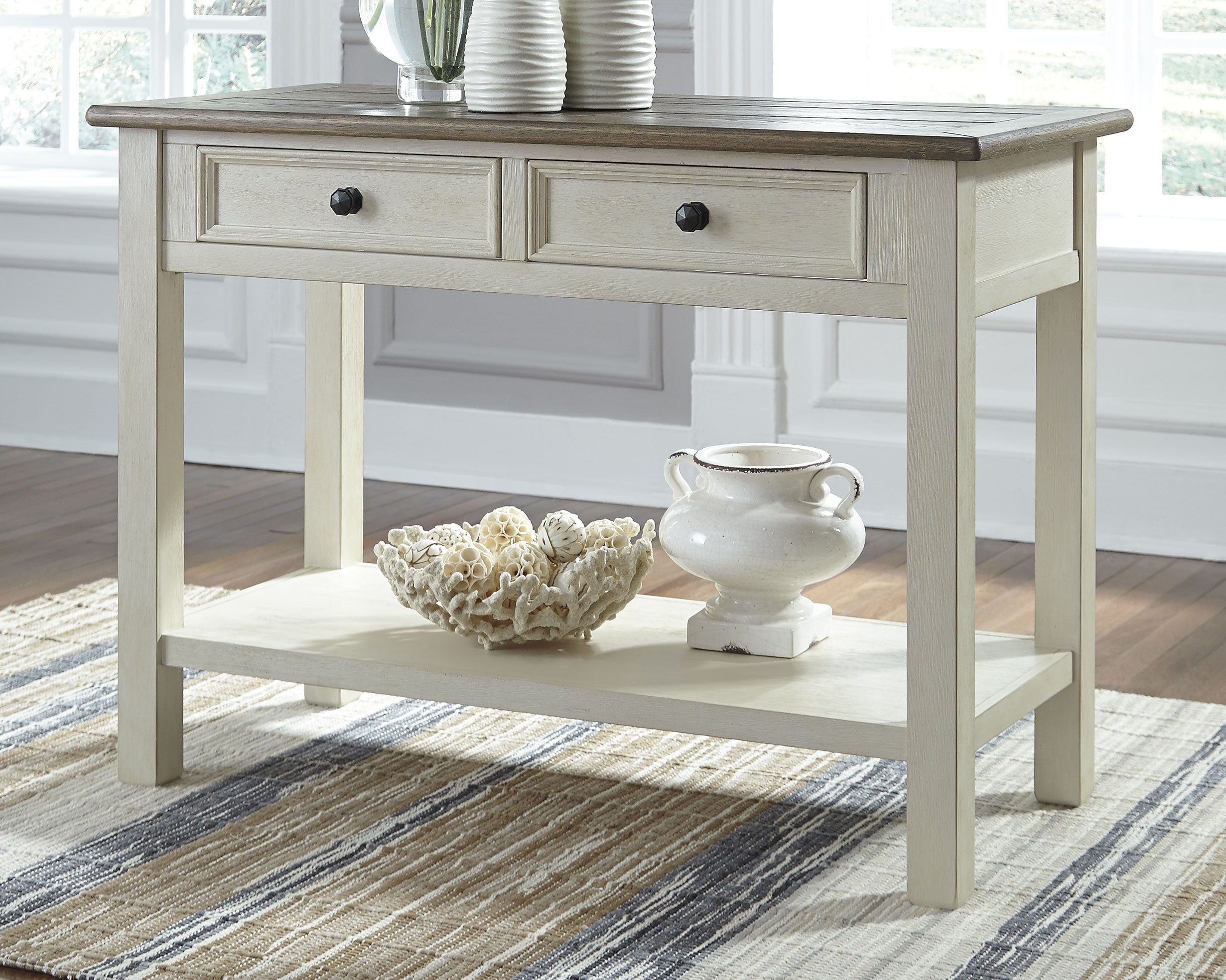 Prime Furniture - Ashley Furniture - Bolanburg Sofa/Console Table - Sofa Table / Two-tone - T637-4