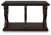 Prime Furniture - Ashley Furniture - Maylee Sofa Table - Sofa Table / Dark Brown - T647-4