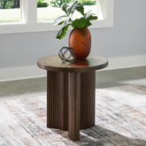 Prime Furniture - Ashley Furniture - Korestone End Table - Rectangular End Table / Dark Brown - T438-3
