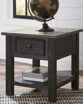 Prime Furniture - Ashley Furniture - Tyler Creek End Table - Rectangular End Table / Grayish Brown/Black - T736-3