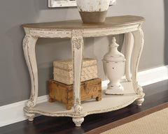 Prime Furniture - Ashley Furniture - Realyn Sofa Table - Sofa Table / White/Brown - T743-4