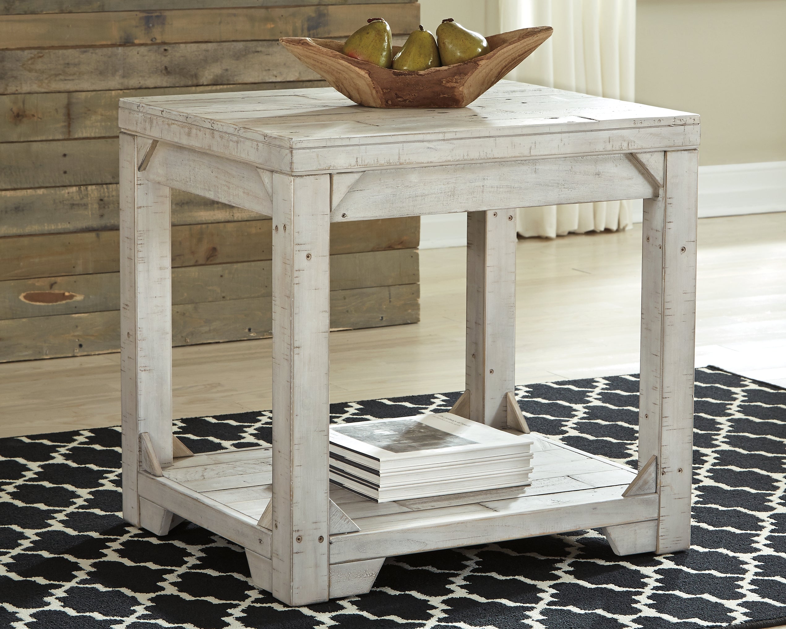 Prime Furniture - Ashley Furniture - Fregine End Table - Rectangular End Table / Whitewash - T755-3