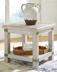 Prime Furniture - Ashley Furniture - Carynhurst End Table - Rectangular End Table / Whitewash - T929-3