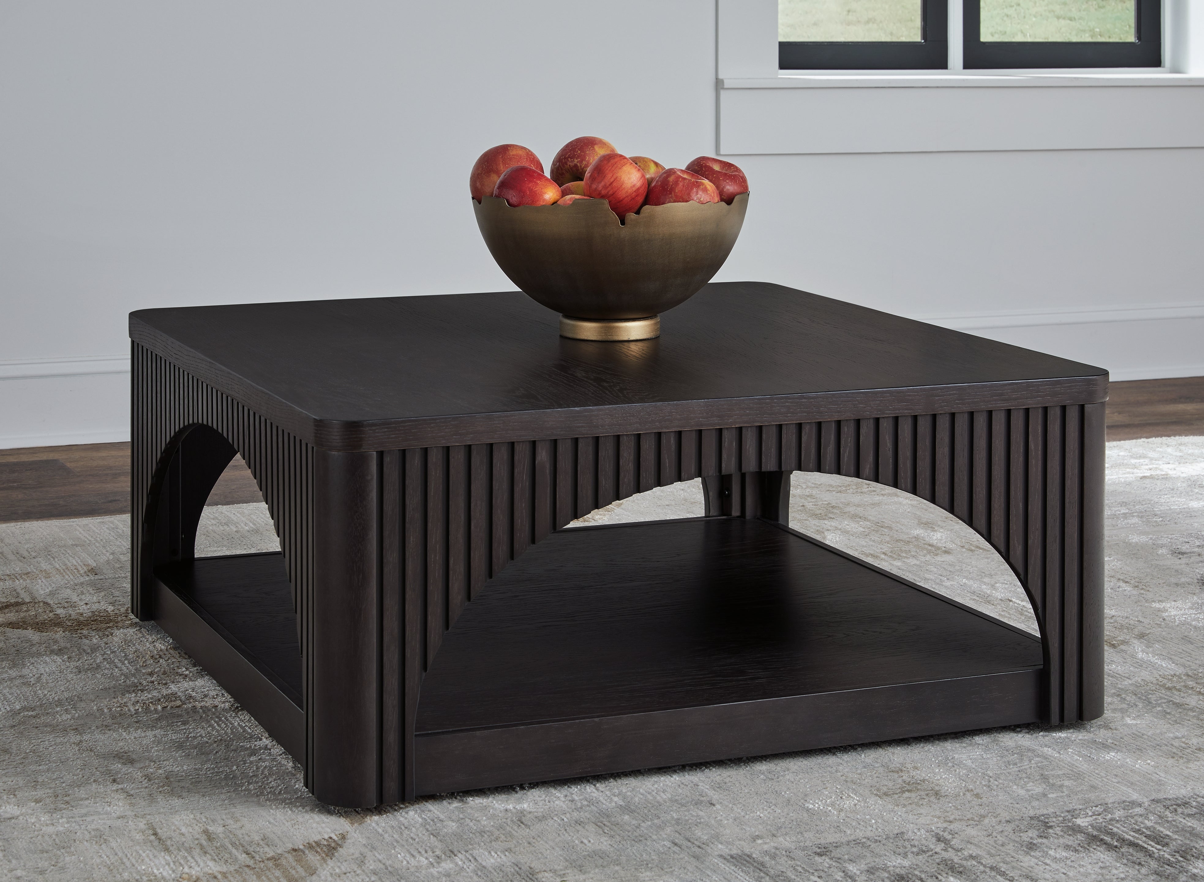 Prime Furniture - Ashley Furniture - Yellink Coffee Table - Square Cocktail Table / Black - T760-8