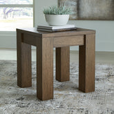 Prime Furniture - Ashley Furniture - Rosswain End Table - Square End Table / Warm Brown - T763-2